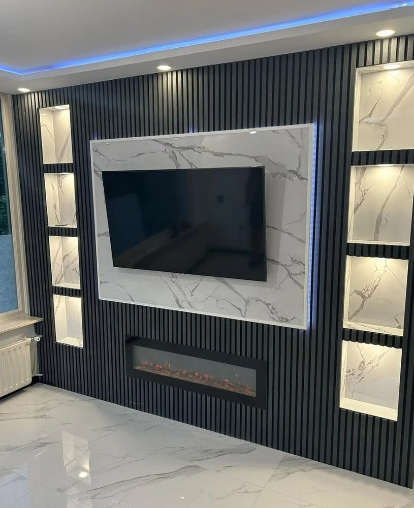 Akoestisch Wandpaneel Zwart Eiken | 60×260cm | Akupaneel