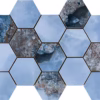 navy hexagon tegel