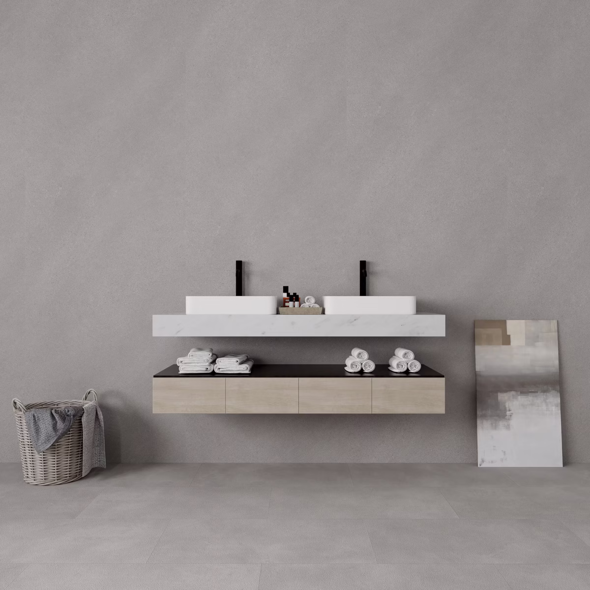 PVC-wandpaneel-Serene-Grijs-Mat-–-260x90x05-cm