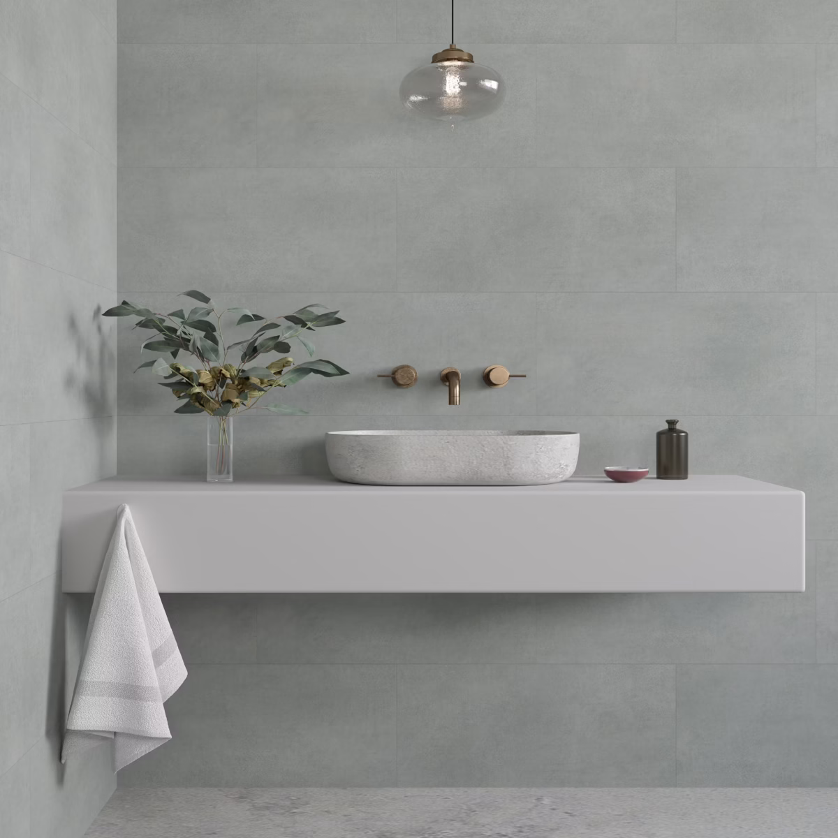 PVC-wandtegel-marblelux-Licht-Grijs-Mat-–-305x61x05-cm