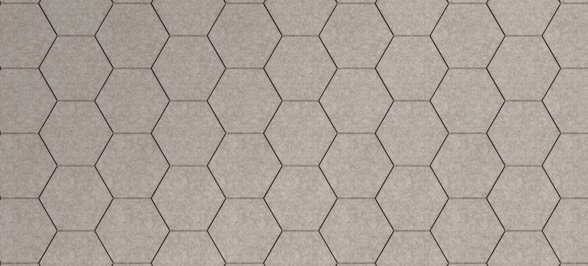 Beige Viltpaneel Hexagon