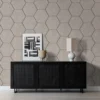 Beige Viltpaneel Hexagon