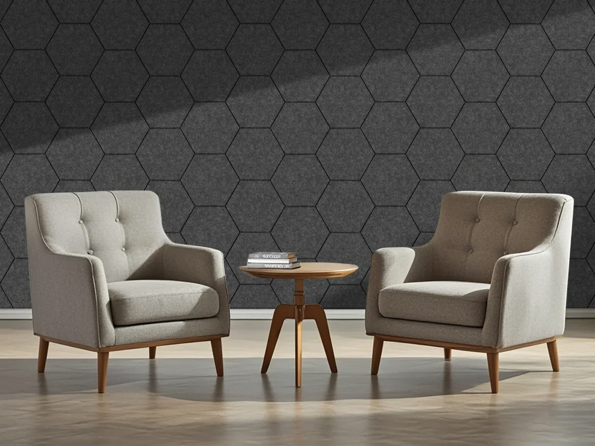OPPIO Grijs Viltpaneel Hexagon Stoel