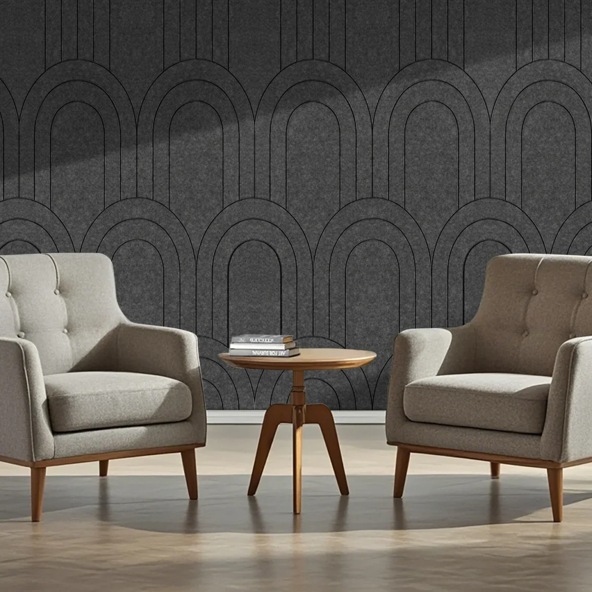 Akoestisch Vilt Design Donker Grijs Barok