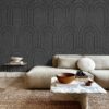 Viltpaneel Donker Grijs - BAROK - 60x280 cm