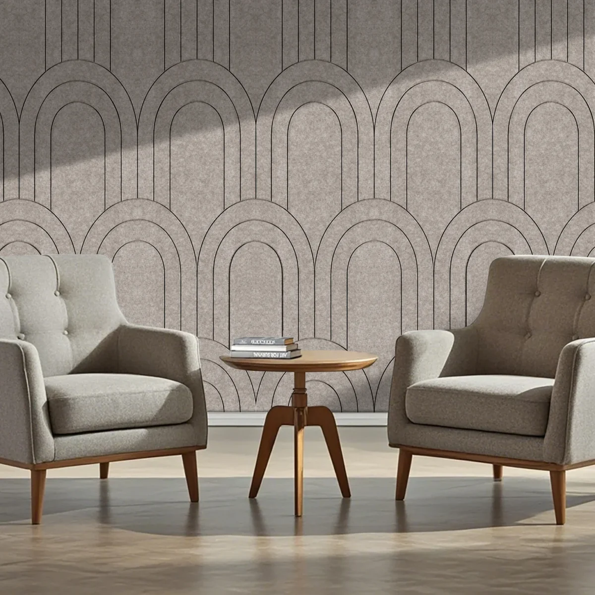 Beige Viltpaneel Barok
