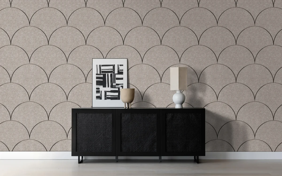 Beige Viltpaneel Schrub